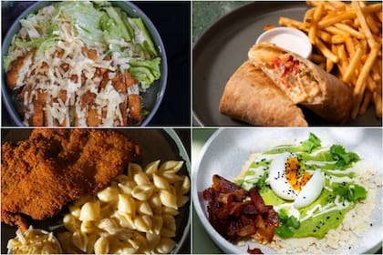 La cesar, el wrap de pollo y la milanesa con fideos, algunos de sus platos más aplaudidos
