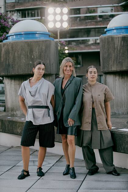 La chef Pamela Villar junto a sus hijas Angelina y Serena
