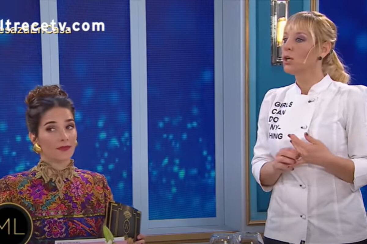 La chef se vio sorprendida por la pregunta de la conductora al aire. Fuente: eltrece