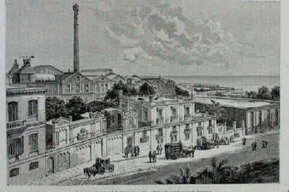 La chimenea de la fábrica de Bieckert en Retiro servía como referencia para los navegantes del Río de la Plata