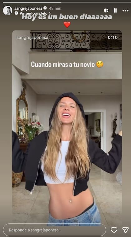 La China celebró la buena nueva de su pareja (Foto: Captura Instagram/@sangrejaponesa)