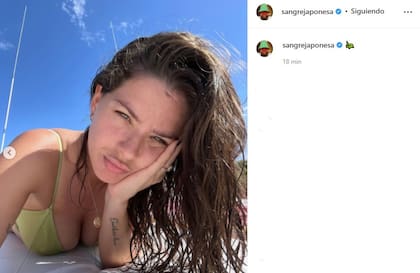 La China disfrutó de un día a pleno sol (Foto: Captura Instagram/@sangrejaponesa)