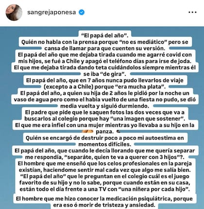 La China Suárez apuntó contra Benjamín Vicuña: "El que me era infiel con una mujer mientras yo llevaba a su hijo en la panza"