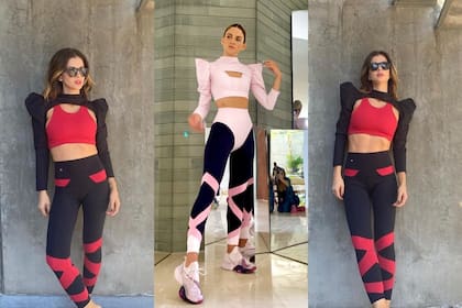 La China Suárez confeccionó para su cápsula de Touché Sport un conjunto similar al de una diseñadora venezolana