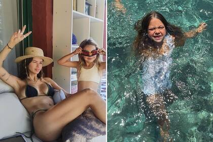 La China Suárez disfruta del verano junto a sus hijos