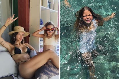 La China Suárez disfrutando del verano junto a sus hijos