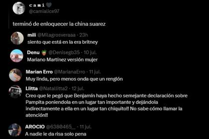 La China Suárez fue duramente criticada en Twitter (Captura Twitter)