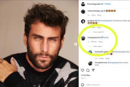 La China Suárez le comentó una publicación al actor español que tiene un papel importante en la serie de Luis Miguel