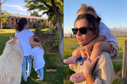 La China Suarez viajó a Chile con sus tres hijos para estar junto a su pareja, Benjamín Vicuña, quien se encuentra trabajando en el país vecino