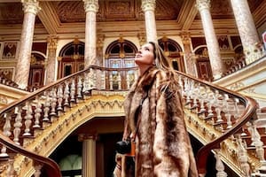 La China Suárez visitó un palacio en Turquía
