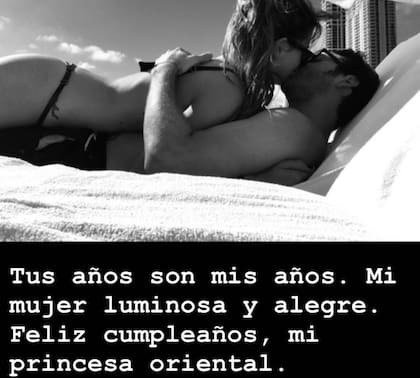 Benjamín Vicuña le dedicó unas dulces palabras a la China Suárez en su cumpleaños