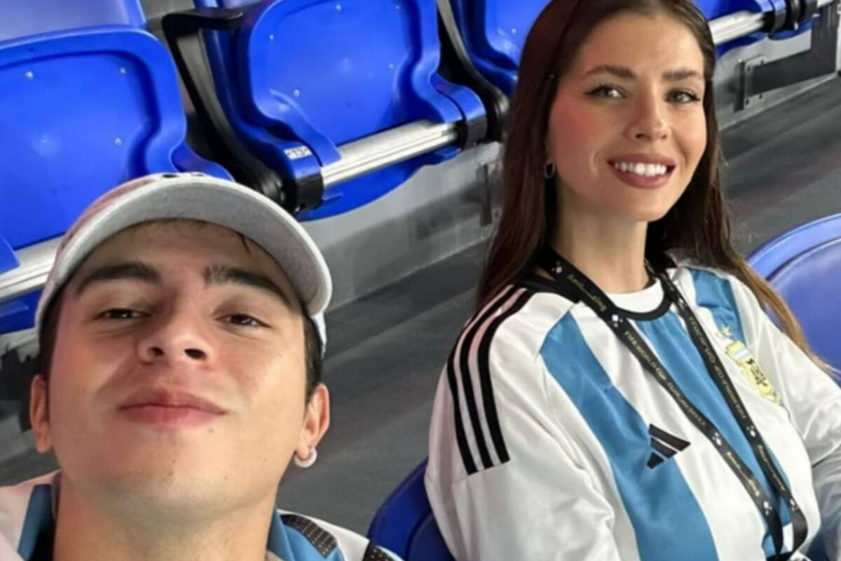 La China Suárez y Rusherking alentaron a la selección desde Qatar