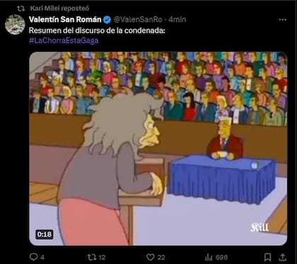 “La chorra está gaga”: el retuit de Karina Milei contra Cristina