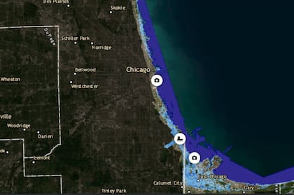 La ciuad de Chicago se vería fuertemente afectada por el aumento en el nivel de los Grandes Lagos