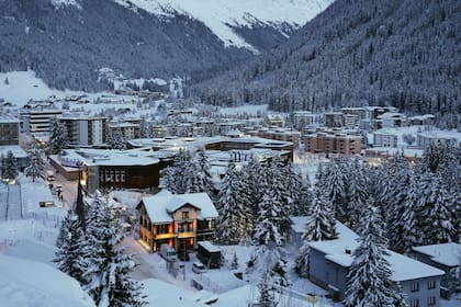 La ciudad de Davos, Suiza