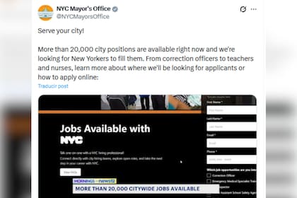 La ciudad de Nueva York busca más de 20.000 profesionales de diversas áreas y especialidades
