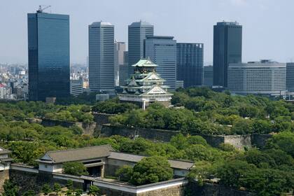 La ciudad de Osaka, Japón