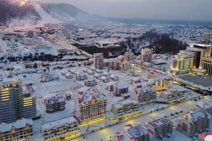 La ciudad de Samjiyon, un importante destino de ski en Corea del Norte.