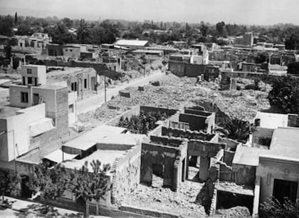 La ciudad de San Juan, luego del terremoto en enero de 1944