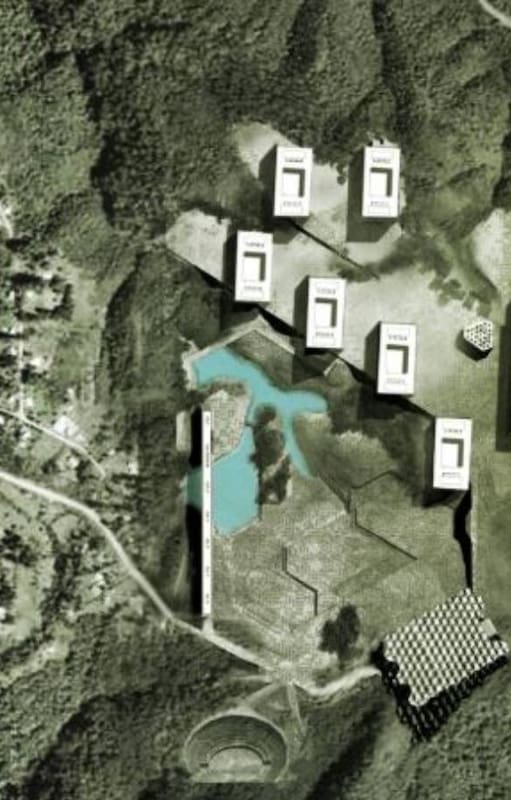 La Ciudad Universitaria de Tucumán estaba emplazada en el Cerro San Javier y contaba con edificios para las facultades, viviendas para estudiantes, un centro comunal, estadios y hasta un lago artificial