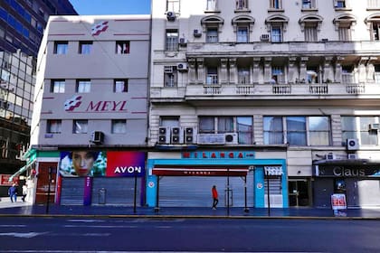 Cierre de negocios y la ciudad de Buenos Aires casi vacía