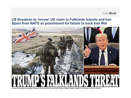 La cobertura de Daily Mail sobre Malvinas
