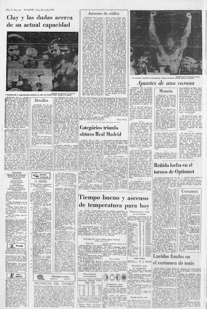 La cobertura de LA NACION de Foreman-Ali