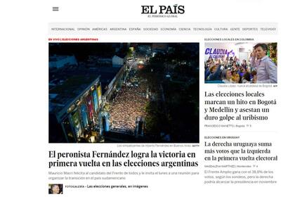 La cobertura del diario El País de España