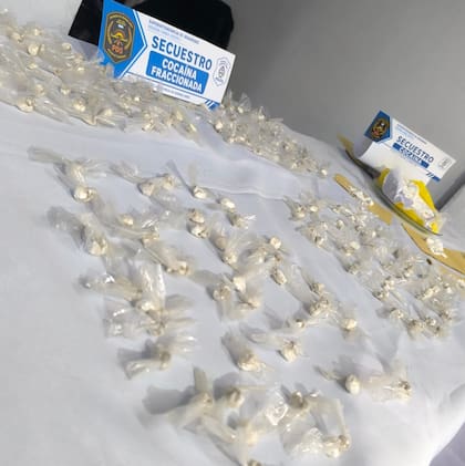 La cocaína fraccionada, lista para ser vendida
