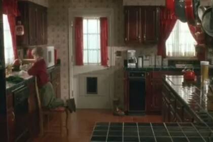 La cocina cuando fue set de filmación de Mi pobre angelito