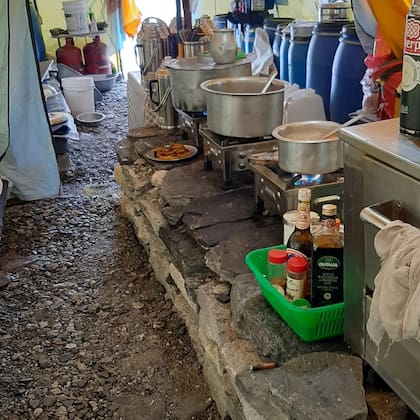 La cocina del campamento base del Everest
