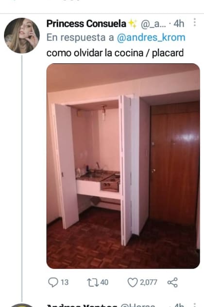 La cocina dentro de un placard