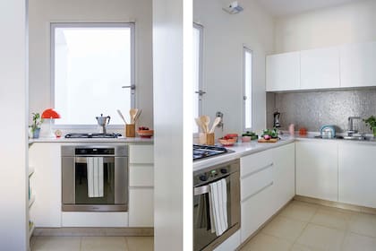 La cocina también tuvo un cambio de ventanas hacia el patio.