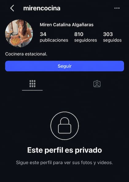 La cocinera puso en privado su perfil de Instagram por las críticas que recibió tras las declaraciones de Valentín Yankelevich