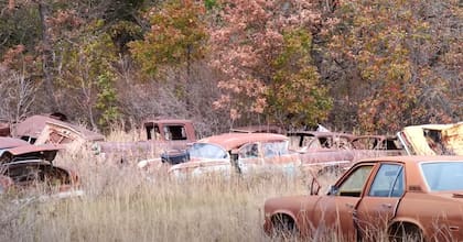 La colección de autos abandonados encontrada por los youtubers