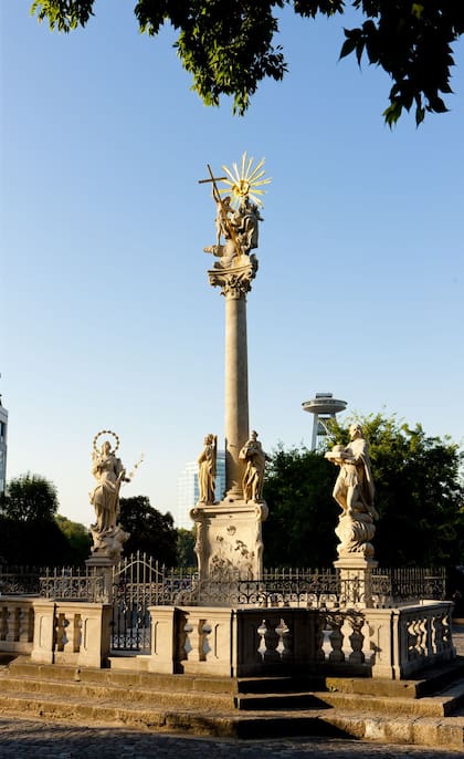 La columna de la peste en Bratislava, en Eslovaquia