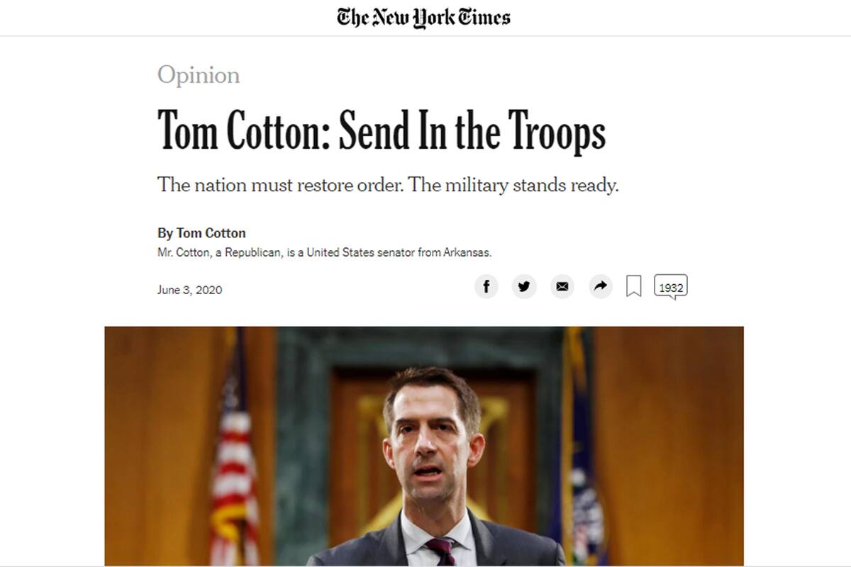 La columna publicada en The New York Times que encendió la controversia