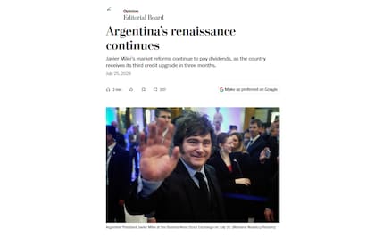 La columna sobre Milei que publicó The Washington Post