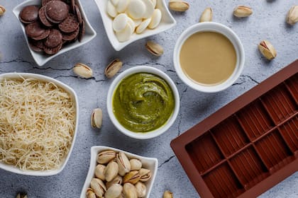 La combinación de pistacho, tahini y masa kataifi es la clave del éxito