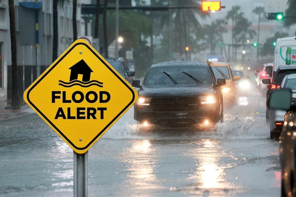 La combinación de suelos saturados y lluvias continuas generaron una situación de peligro de inundaciones en Texas