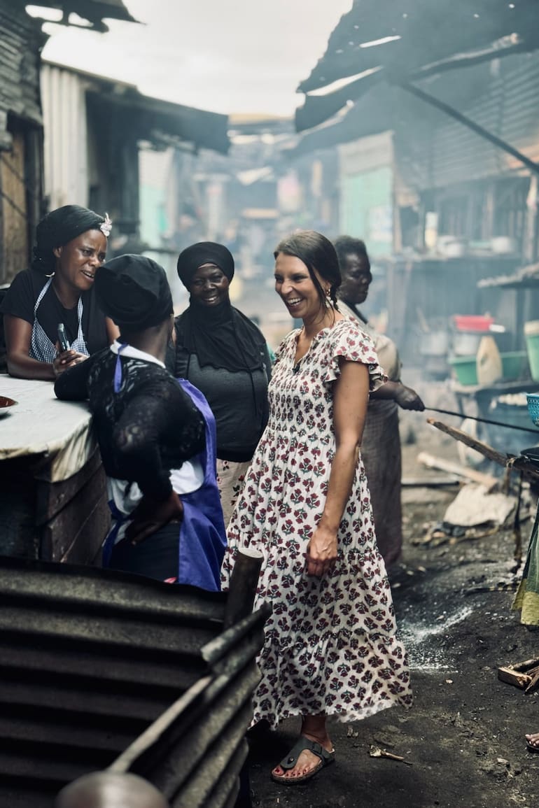 "La comida ha sido más exótica que de costumbre", reconoce la periodista gastronómica luego de llevar su formato al continente africano