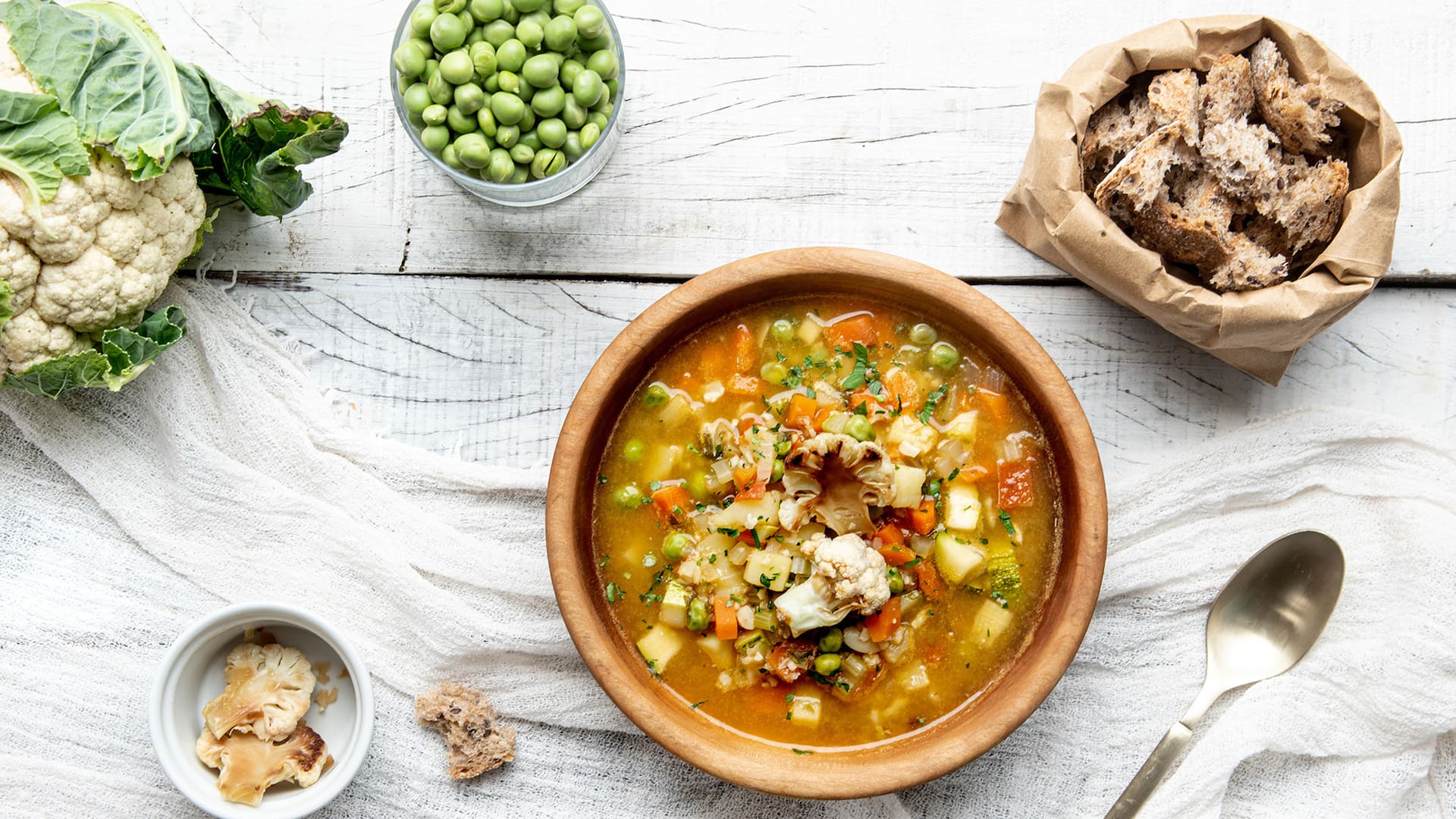 La comida preferida del invierno. Esta sopa es la minestrone.