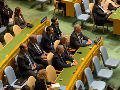 La comitiva argentina en la ONU