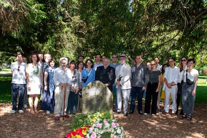 La comitiva argentina que participó del homenaje en Ginebra