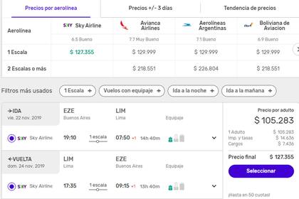 La comparación de precios de los pasajes para viajar a Lima muestra cuánto subieron los precios desde el martes, cuando se supo que allí jugarán River-Flamengo la final de la Copa Libertadores.