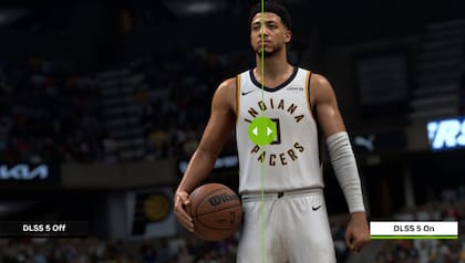 La comparación entre DLSS 5 encendido o apagado en NBA 2K27