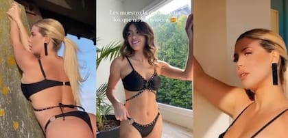 La comparación entre la bikini de Wanda y la original compartida por la emprendedora.