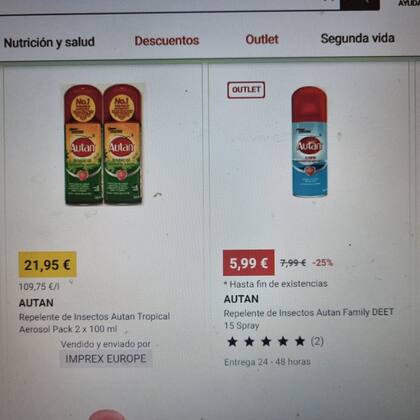 La compra de repelentes afuera para traer al país una “novedad” de las últimas semanas.