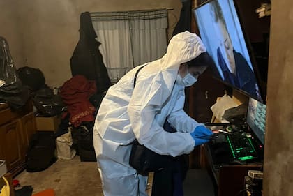 La computadora que utilizaba el detenido