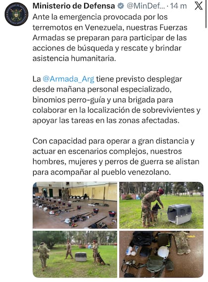 La comunicación del Ministerio de Defensa